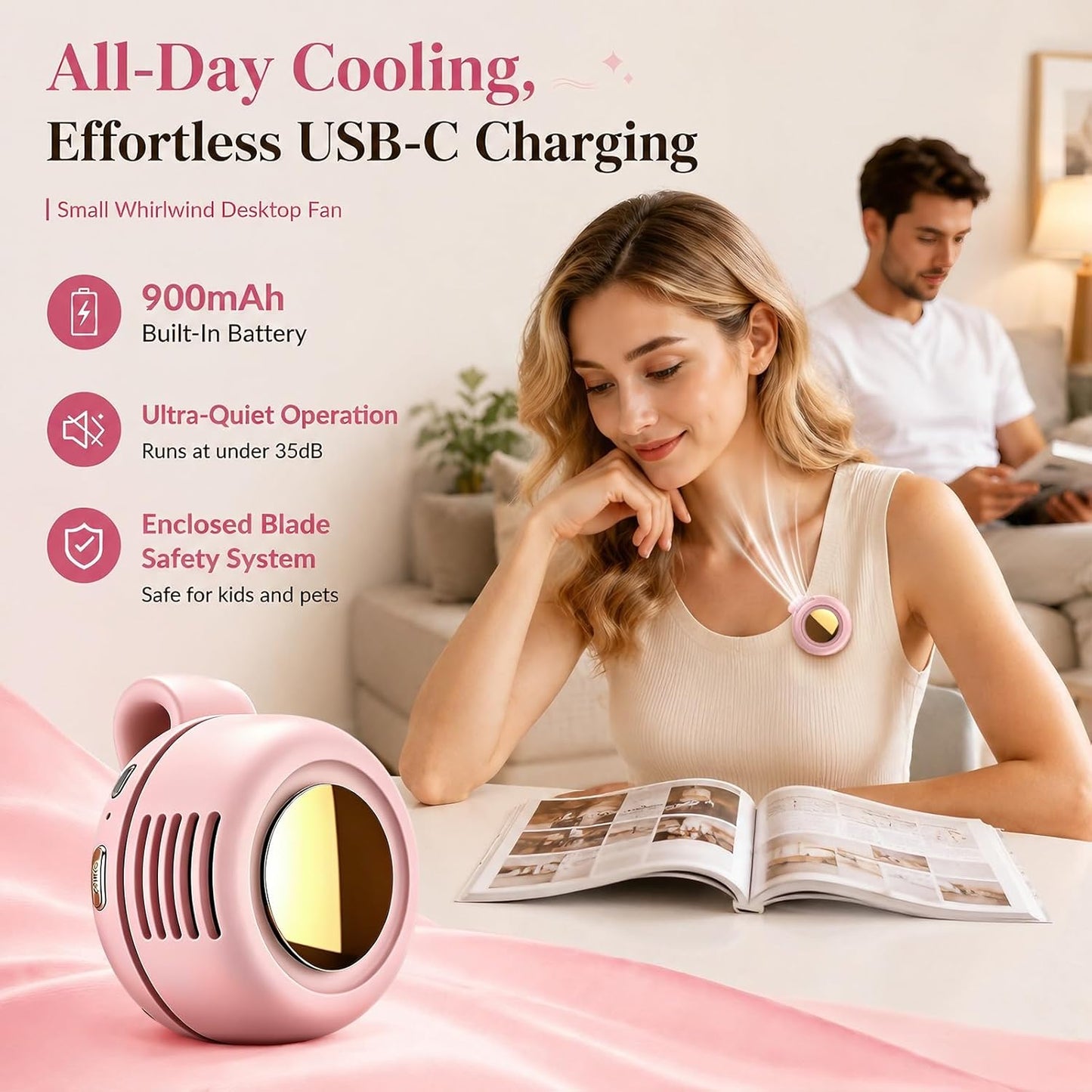 Portable Mini Bladeless Cooling Fan