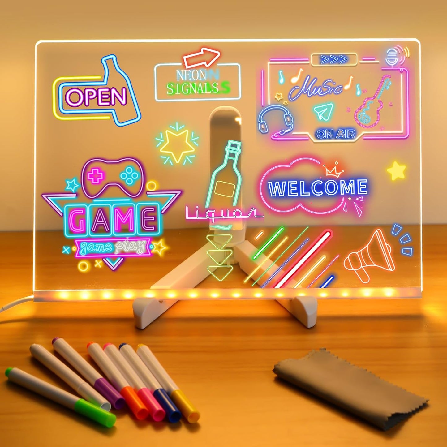 لوحة رسم مضيئة بألوان LED