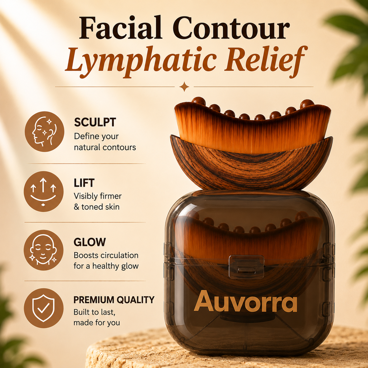 Guasha Lymphatic Contour Face Brush