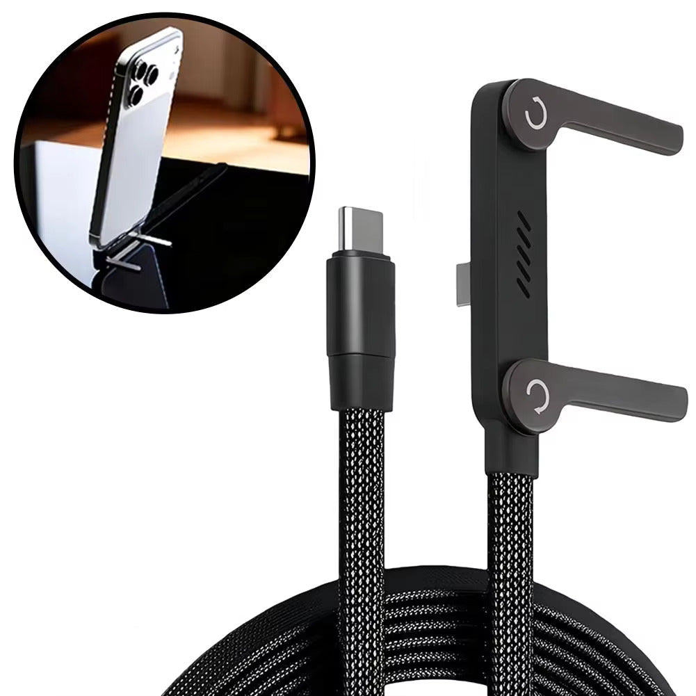 240W Fast Charging Foldable Phone Holder Data Cable