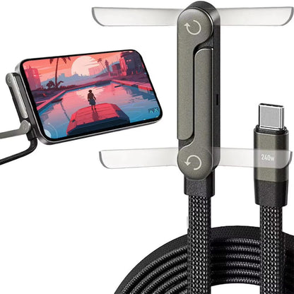 240W Fast Charging Foldable Phone Holder Data Cable