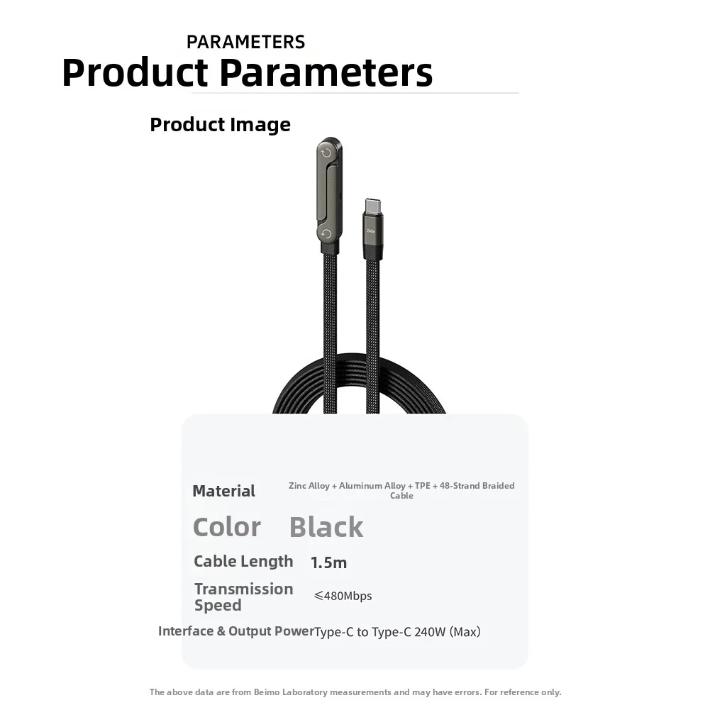 240W Fast Charging Foldable Phone Holder Data Cable