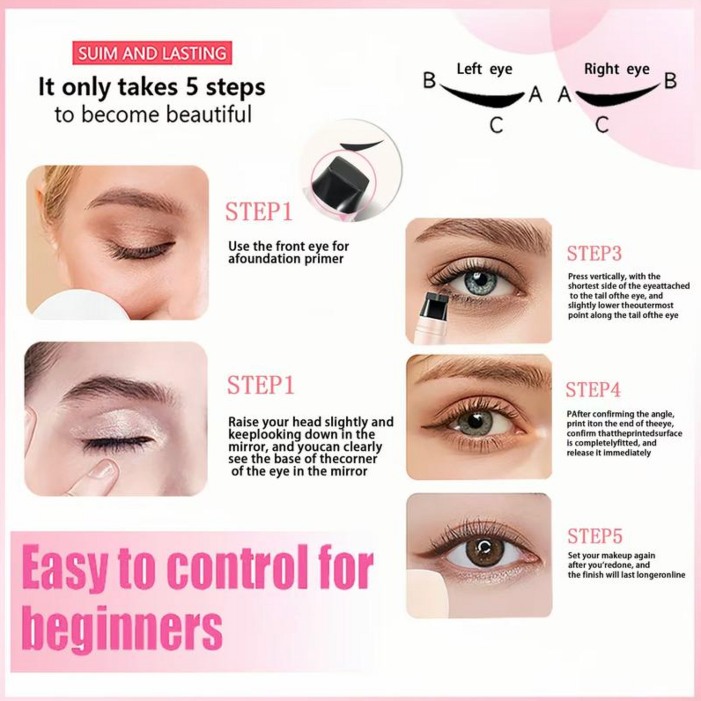 Rotatable Eyeliner Stamp Pen